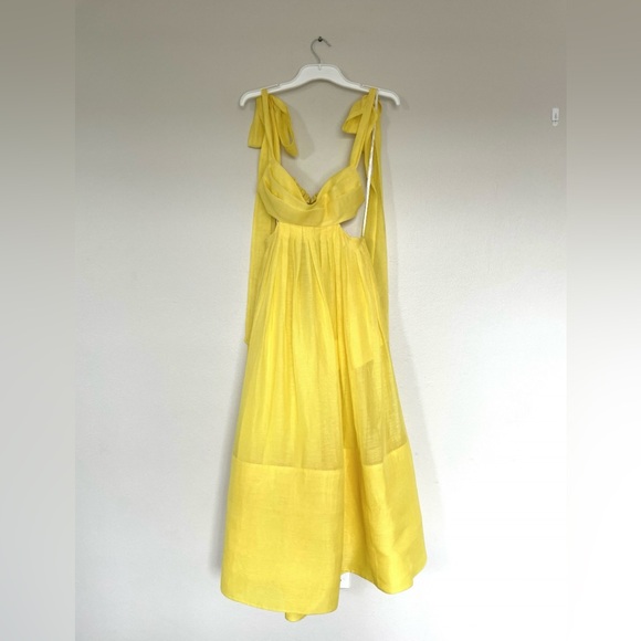 Zimmermann Sunshine Wild Botanica Bralette Open Back Linen Dress AU 0 US S - Picture 5 of 11